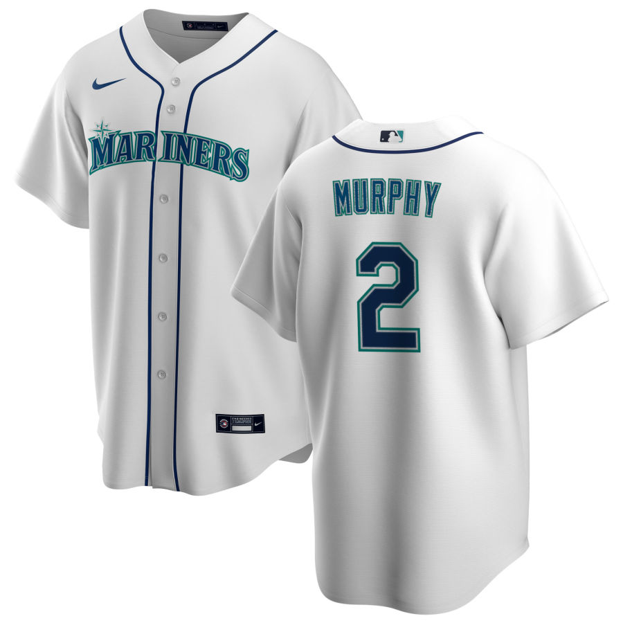 Nike Men #2 Tom Murphy Seattle Mariners Baseball Jerseys Sale-White